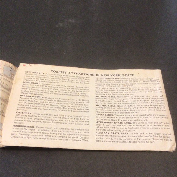 1950’s Mobil New York State Road Map - Picture 2 of 4